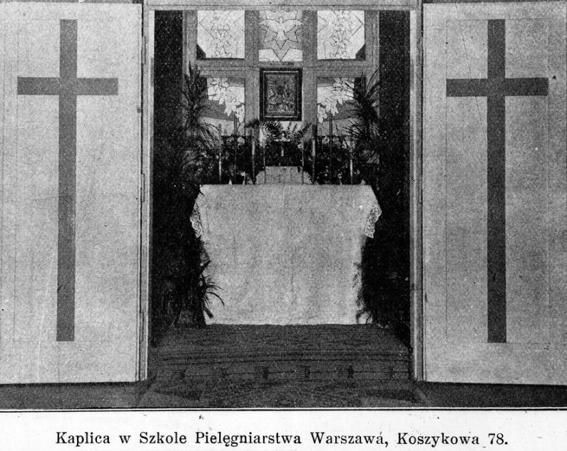Kaplica szkolna – Koszykowa 78 (ołtarz), ze zbiorów Archiwum Koła Absolwentek WSP przy PTP