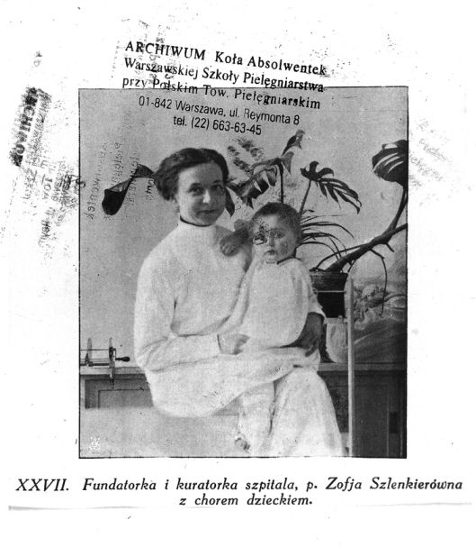 Fundatorka szpitala Zofia Szlenkier, ze zbiorów Archiwum Koła Absolwentek WSP przy Polskim Towarzystwie Pielęgniarskim