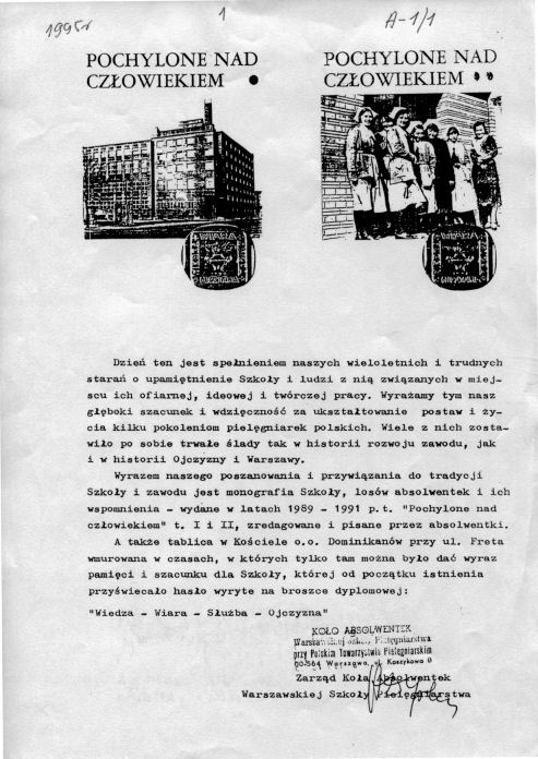 Koło Absolwentek zaprasza na uroczyste odsłonięcie i poświęcenie tablicy pamiątkowej na gmachu szkoły przy ulicy Koszykowej 78